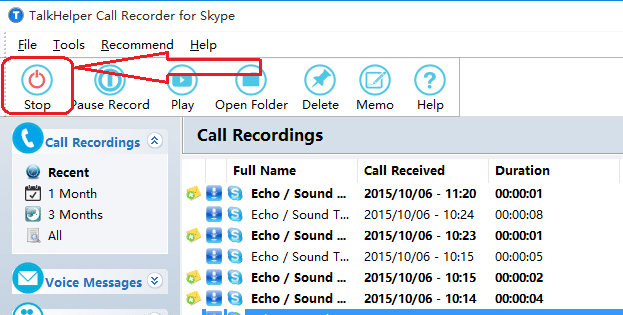 free skype video call recorder record button disabled