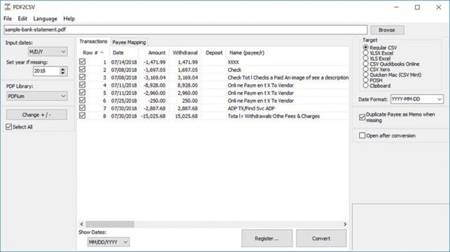 Advanced CSV Converter 7.41 for windows instal free