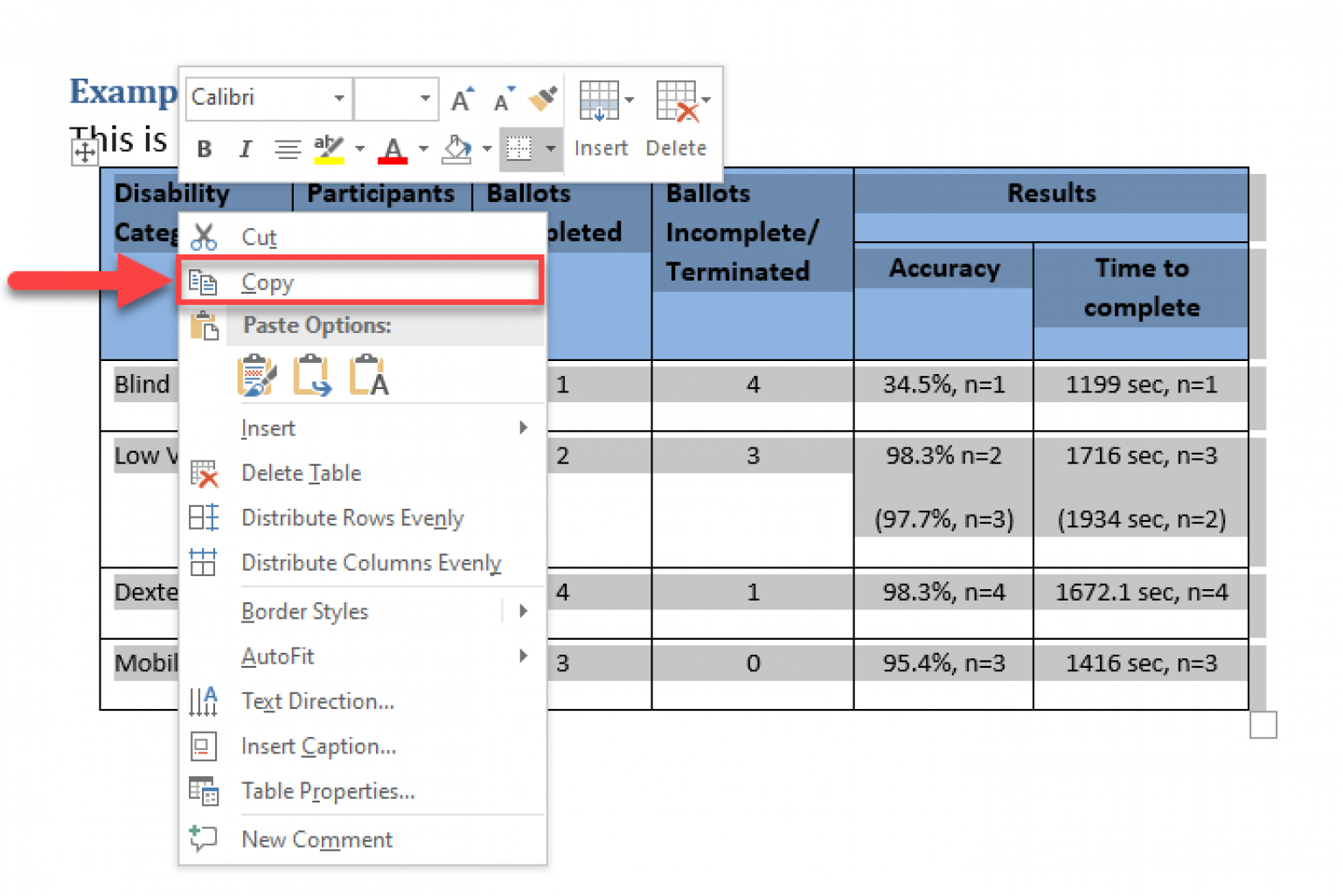 transfer pdf table to excel